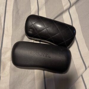 2 authentic Chanel sun glasses case